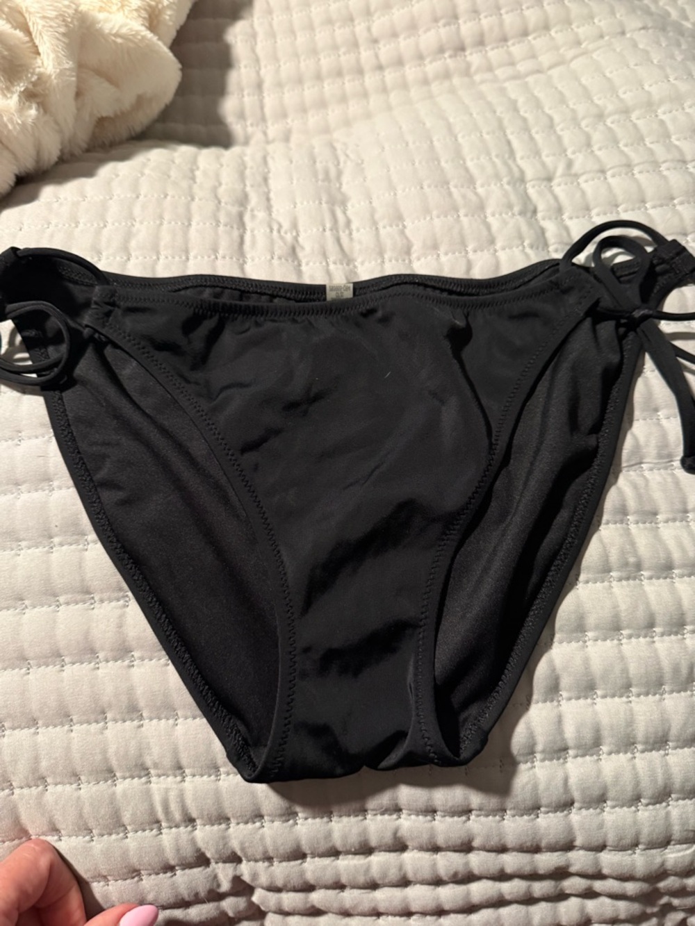 Victorias Secret Classic Black Bikini Bottom with Side Ties